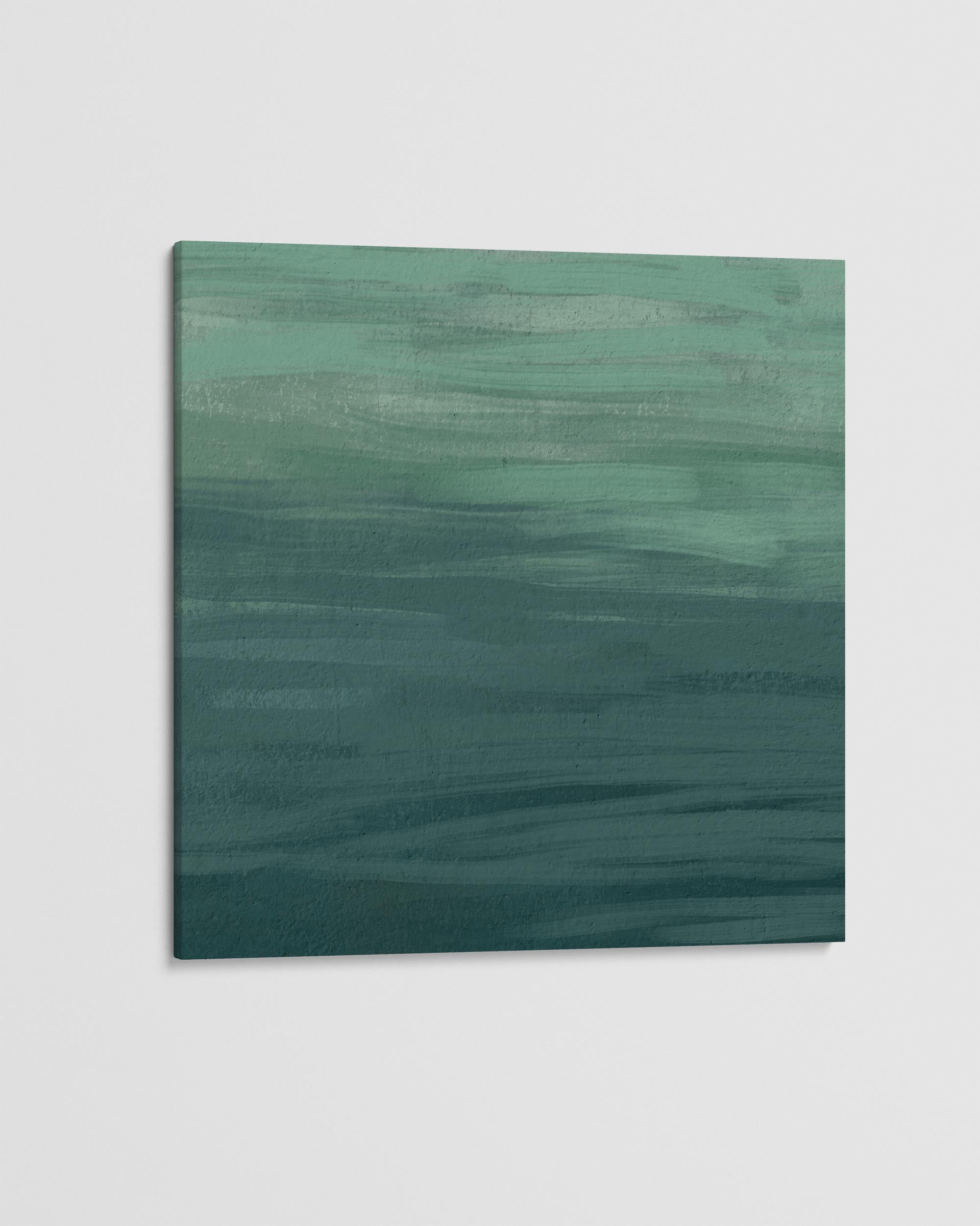 Serene Green Abstract Canvas Art