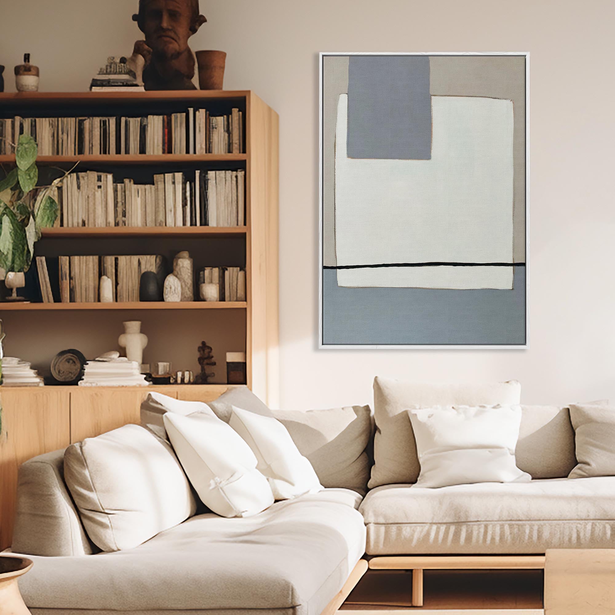 Calm Minimalism - Original Painting-Abstract House