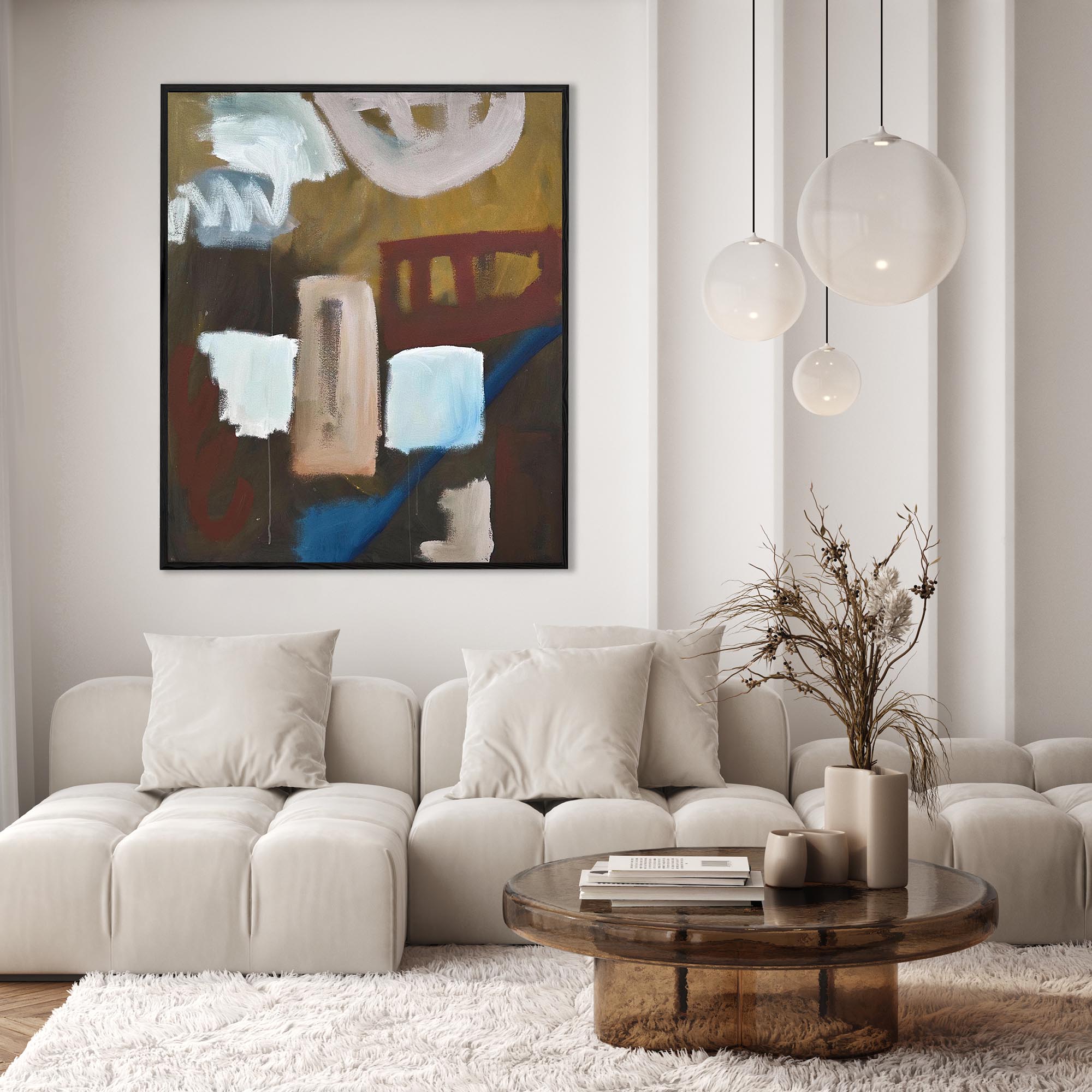 Going Places - Original Painting-Abstract House