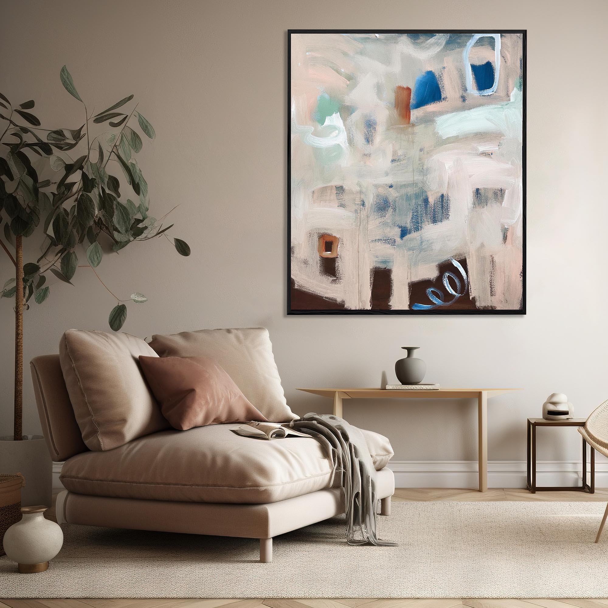 Going Places II - Original Painting-Abstract House