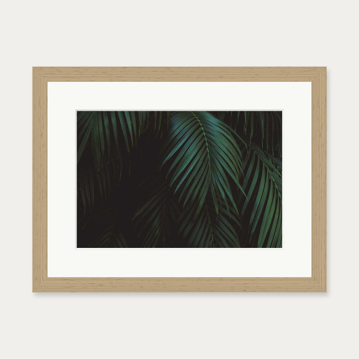 Leaves Portrait Wall Art Print — 30 x 40 cm — Oak Frame
