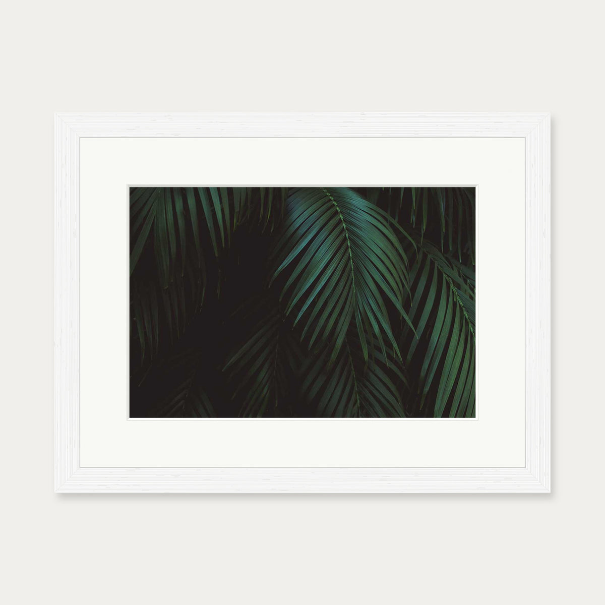 Leaves Portrait Wall Art Print — 30 x 40 cm — White Frame
