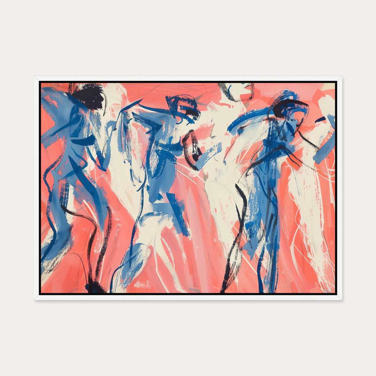 Life In Motion Canvas Art — 50 x 70 cm — White Frame