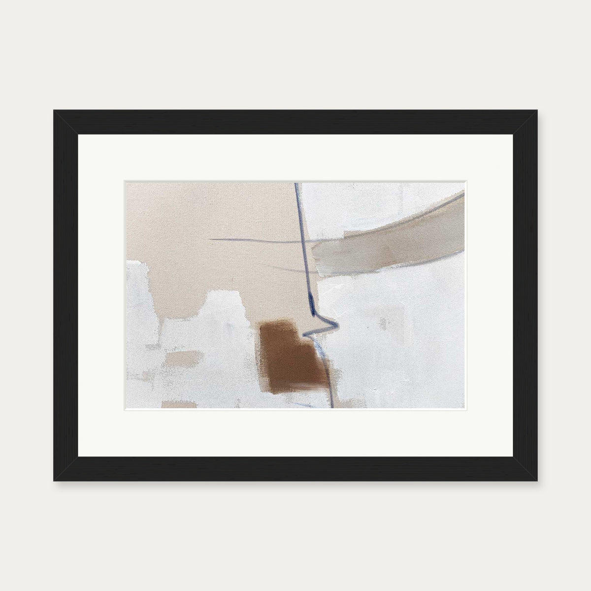 Light Taupe Textures Art Print — 30 x 40 cm — Black Frame