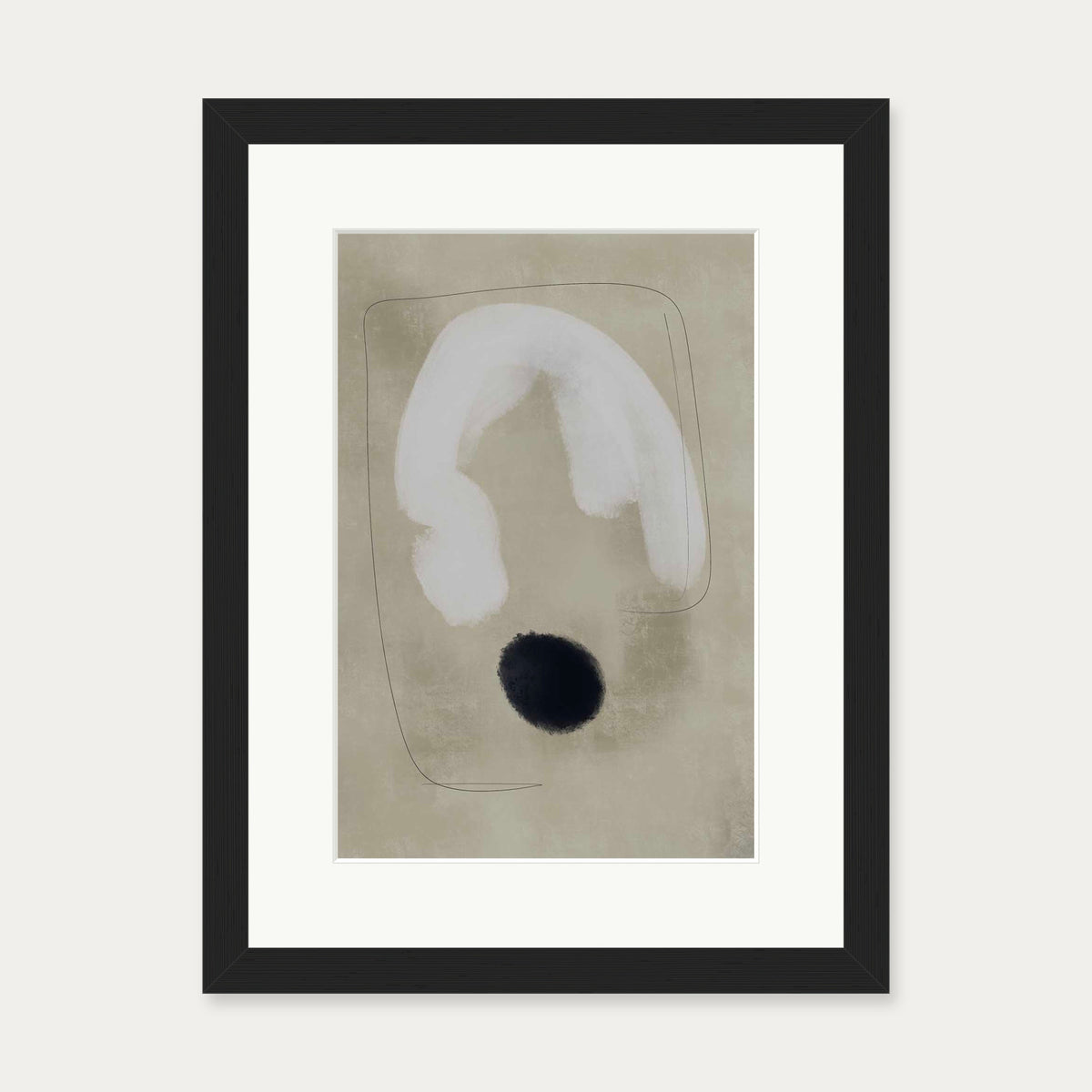 Limestone Rocks Art Print — 30 x 40 cm — Black Frame