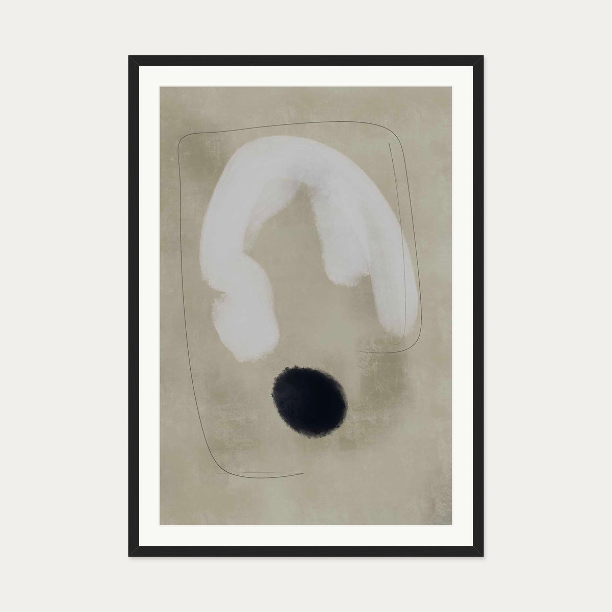Limestone Rocks Art Print — 70 x 100 cm — Black Frame