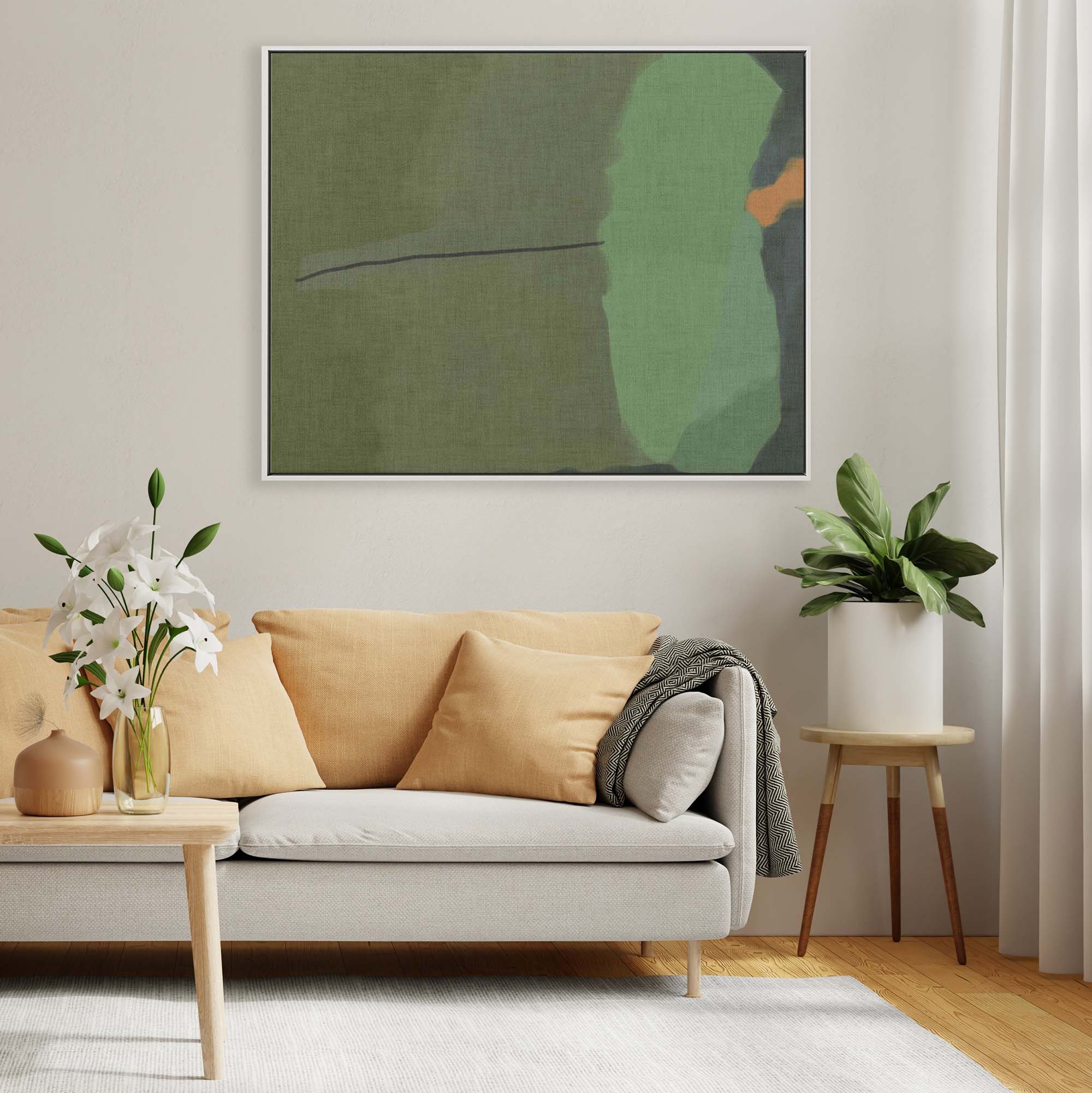 Rothko Green Canvas Print-Abstract House