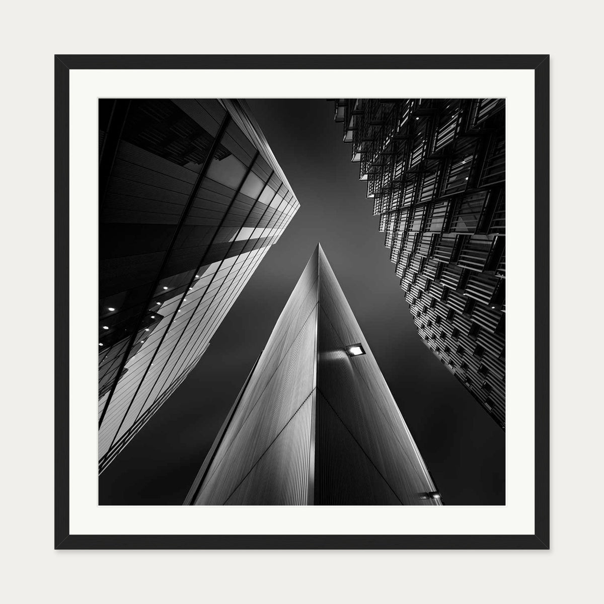 London Sky Wall Art Print — 70 x 70 cm — Black Frame