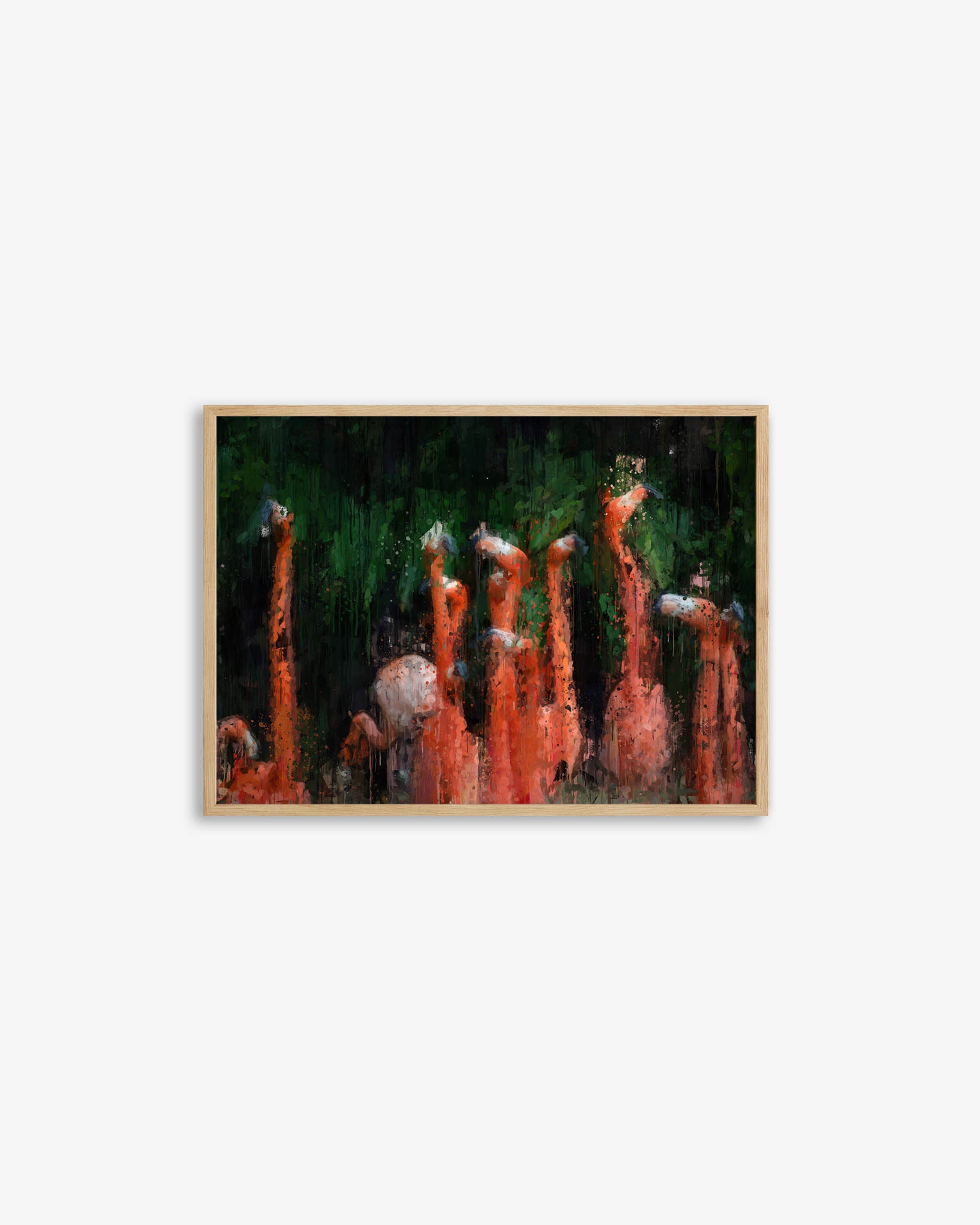 Flamingos Impressionist Art Print