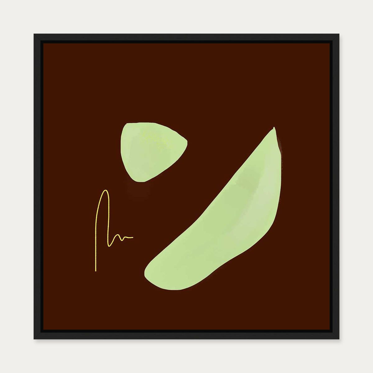 Matcha Picchu Canvas Art — 50 x 50 cm — Black Frame