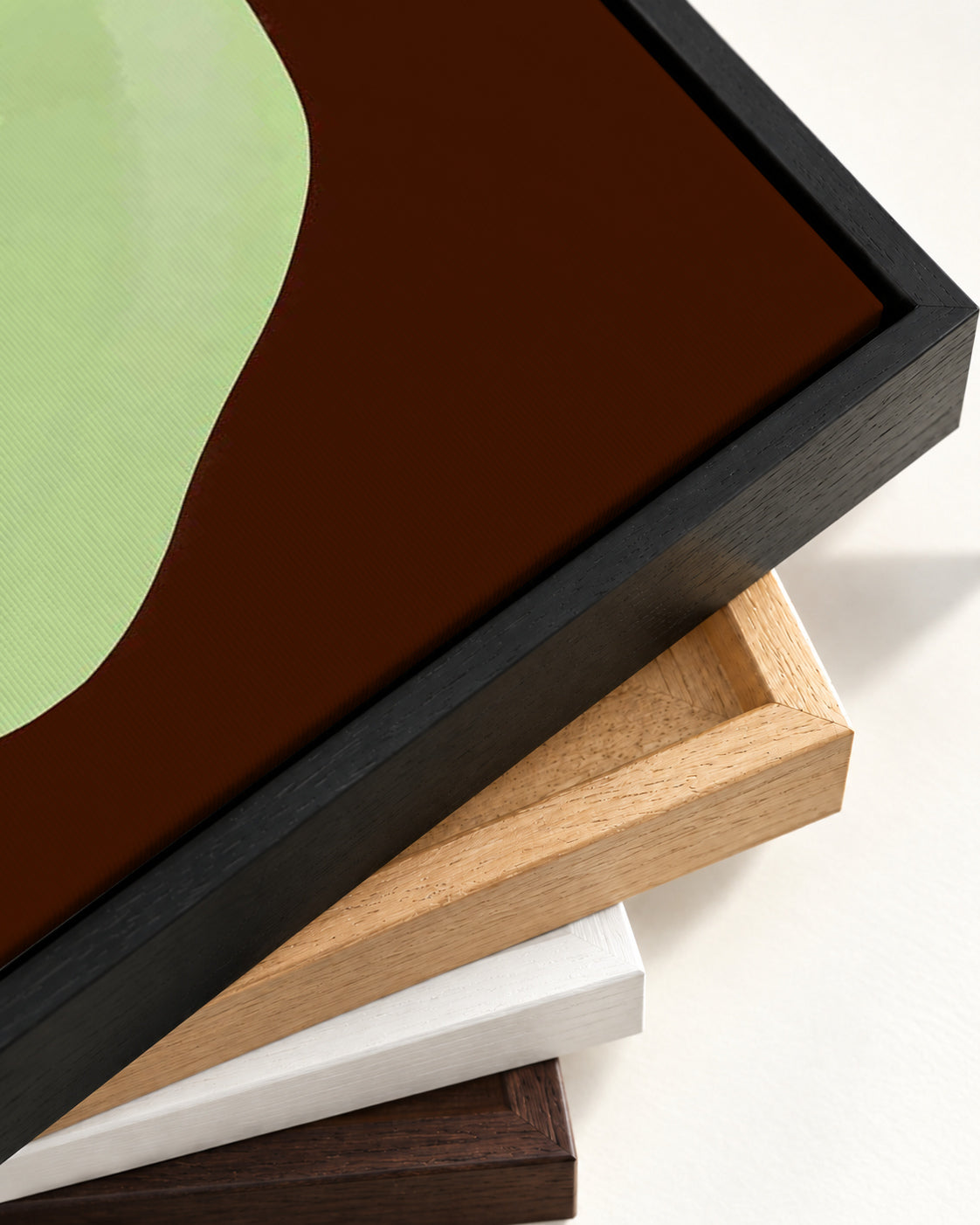 Matcha Picchu Canvas Art — framed canvas corner and wrapped canvas detail