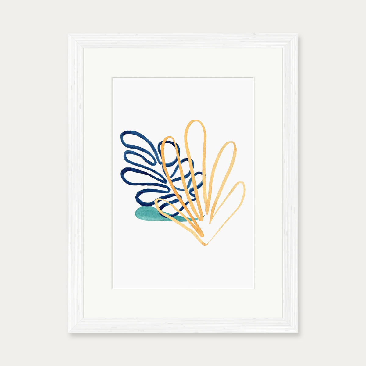 Matisse Botanical 2 Art Print — 30 x 40 cm — White Frame