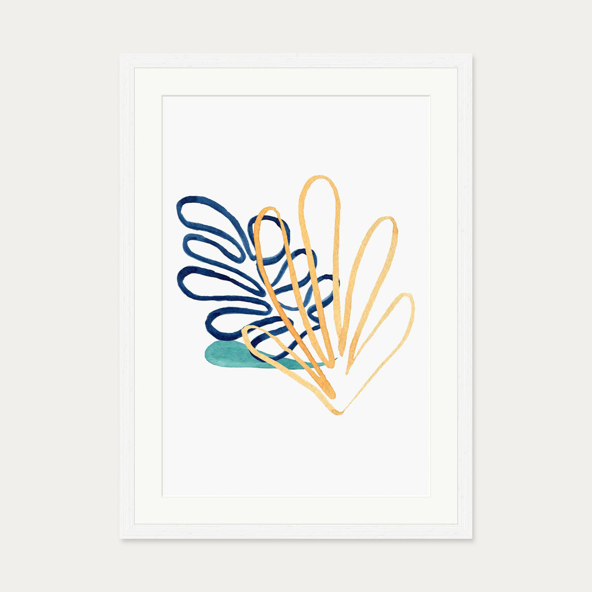 Matisse Botanical 2 Art Print — 50 x 70 cm — White Frame