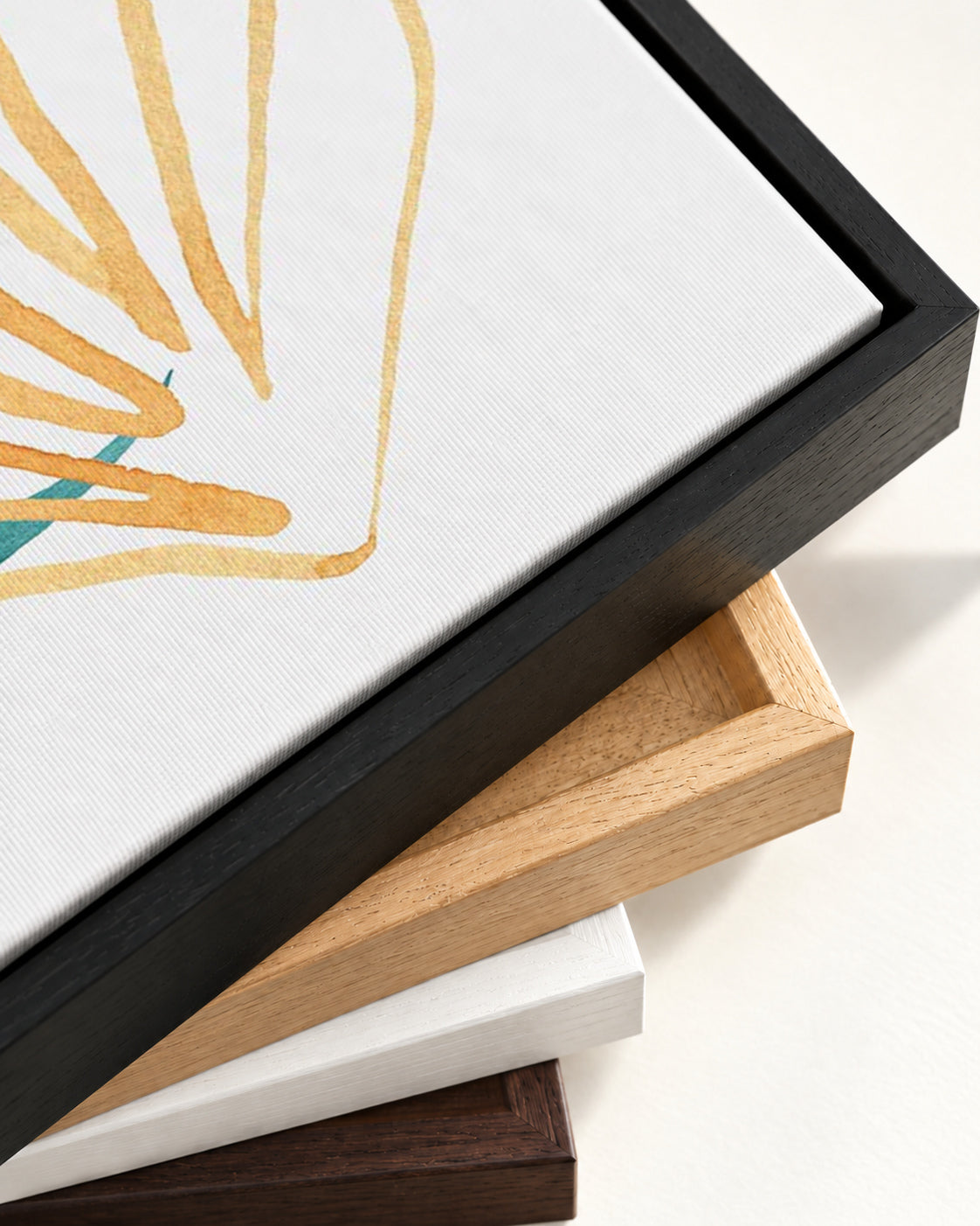 Matisse Botanical Square Canvas Art — framed canvas corner and wrapped canvas detail