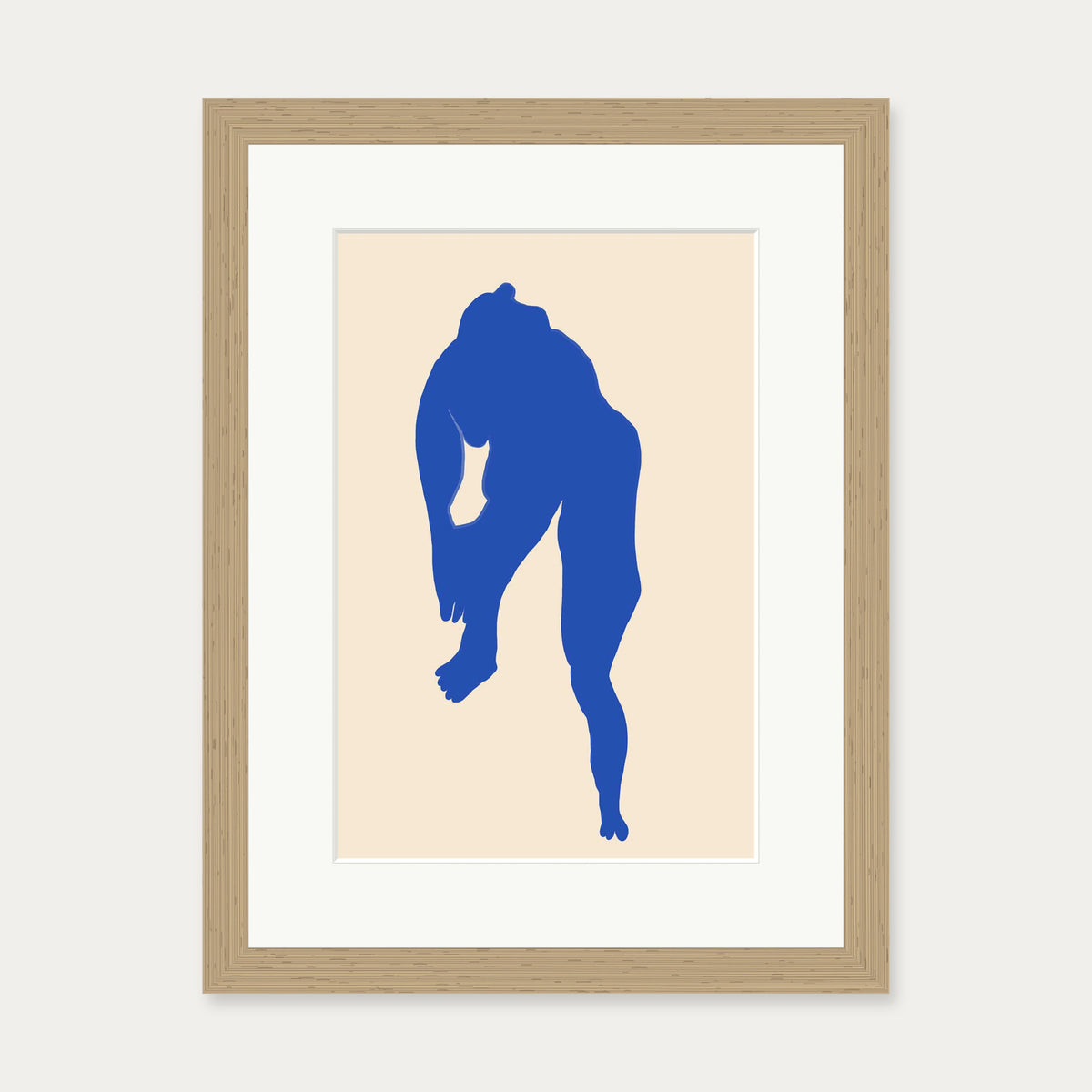 Matisse Female Nude Art Print — 30 x 40 cm — Oak Frame