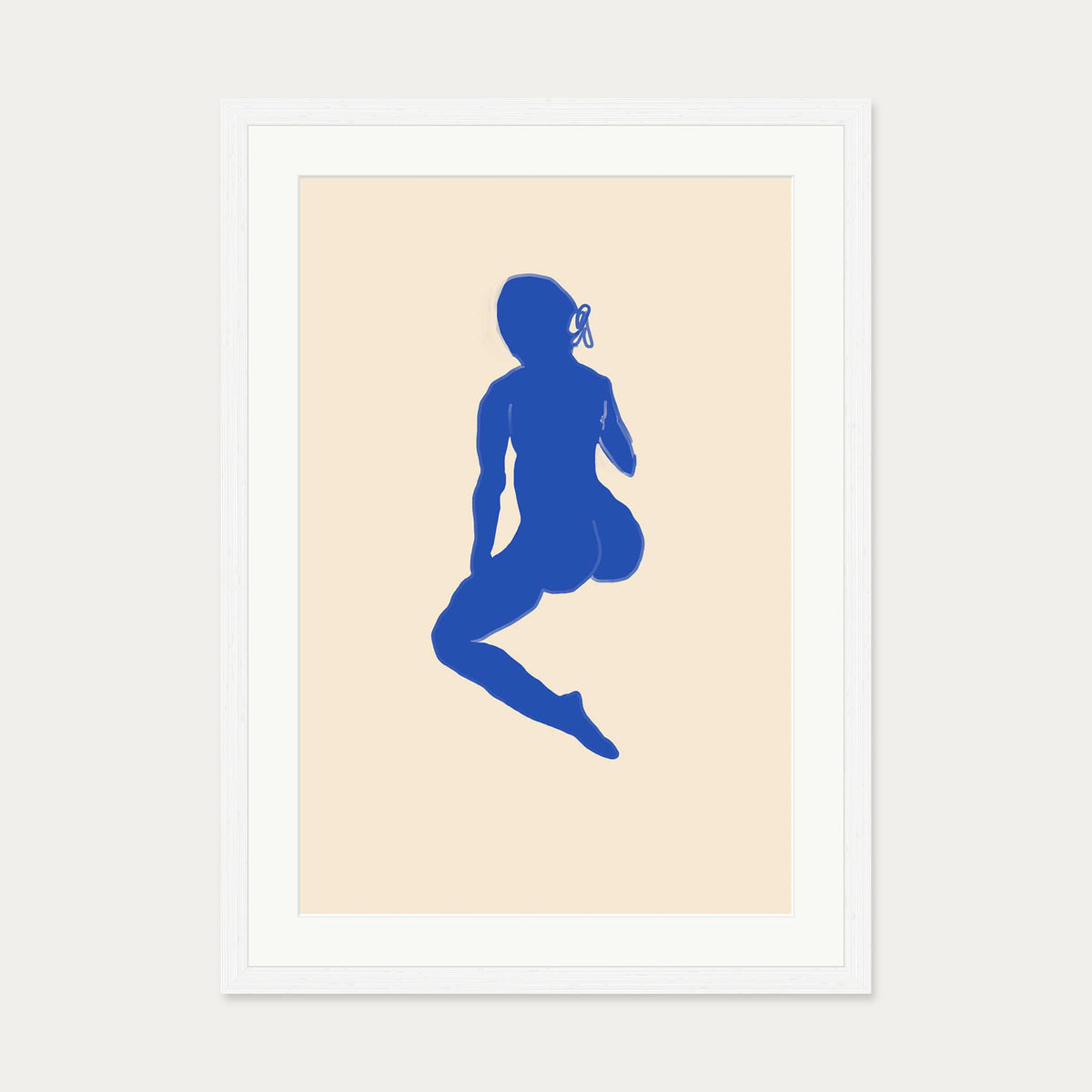 Matisse Female Seated Nude Art Print — 50 x 70 cm — White Frame