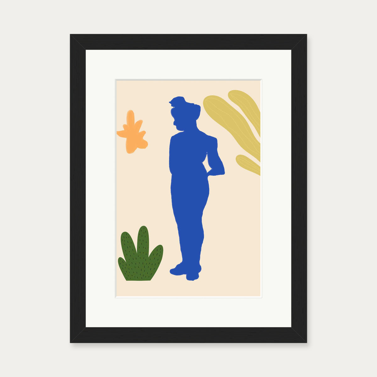 Matisse Floral Nude Art Print — 30 x 40 cm — Black Frame
