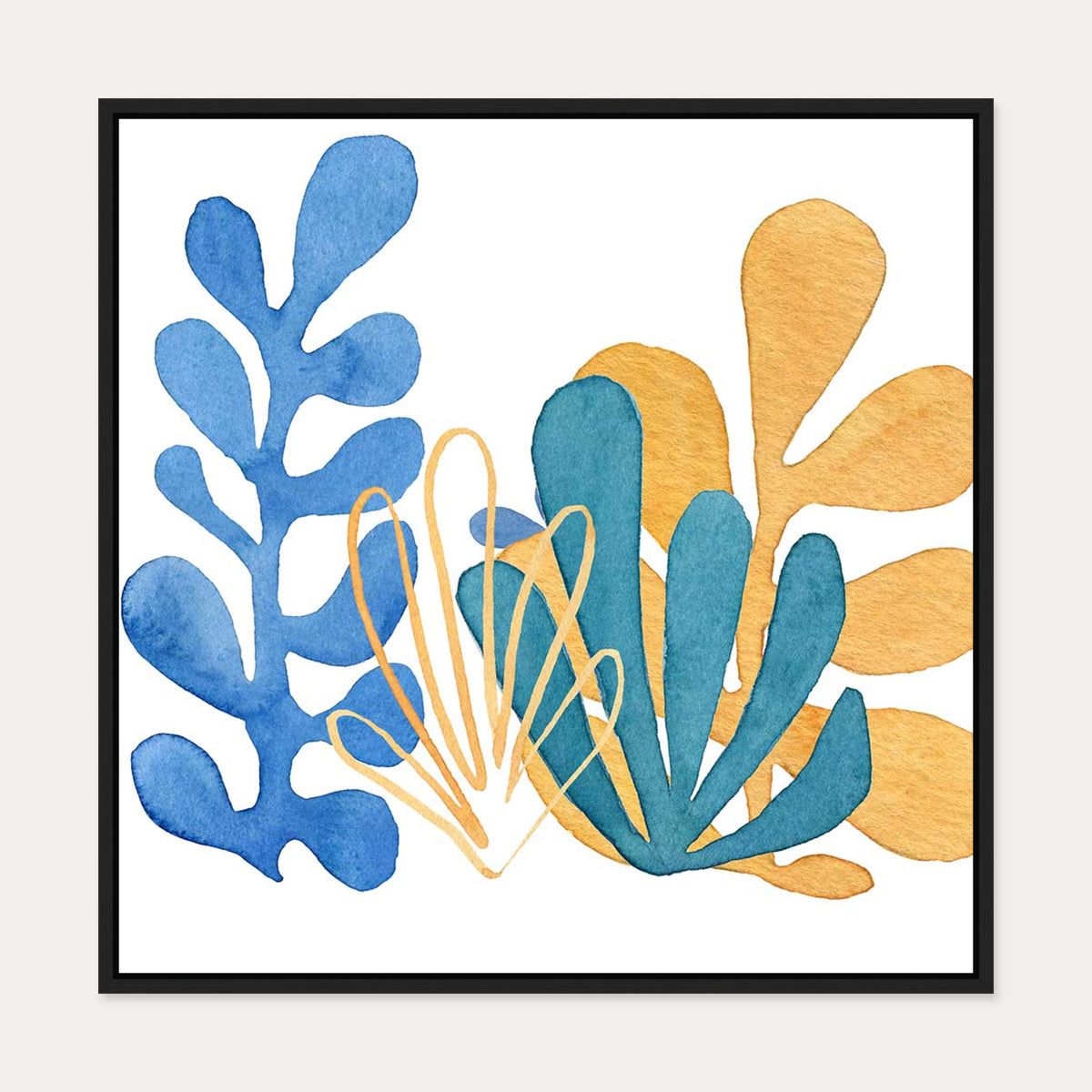 Matisse Organic Canvas Art — 70 x 70 cm — Black Frame