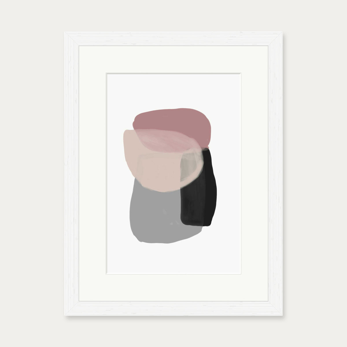Minimal Abstract Shapes 5 Art Print — 30 x 40 cm — White Frame