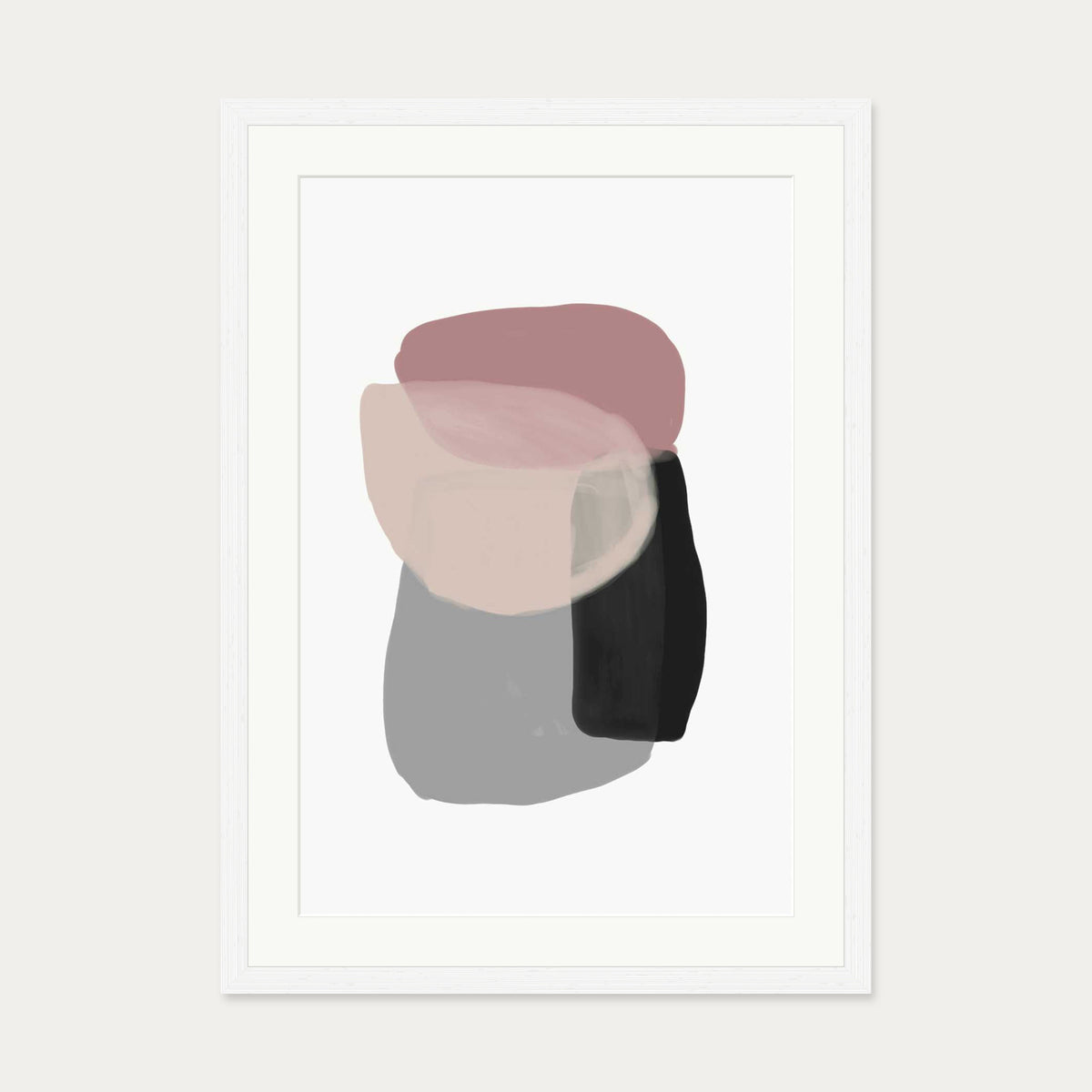 Minimal Abstract Shapes 5 Art Print — 50 x 70 cm — White Frame