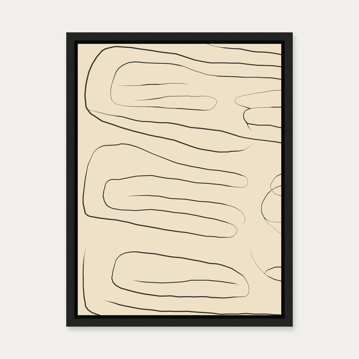 Minimal Texture Canvas Art — 30 x 40 cm — Black Frame