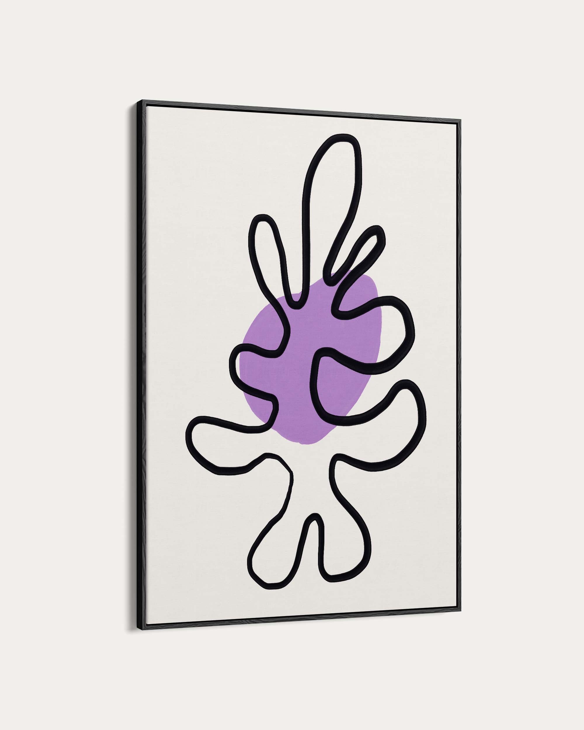Abstract Shape Purple Wall Art