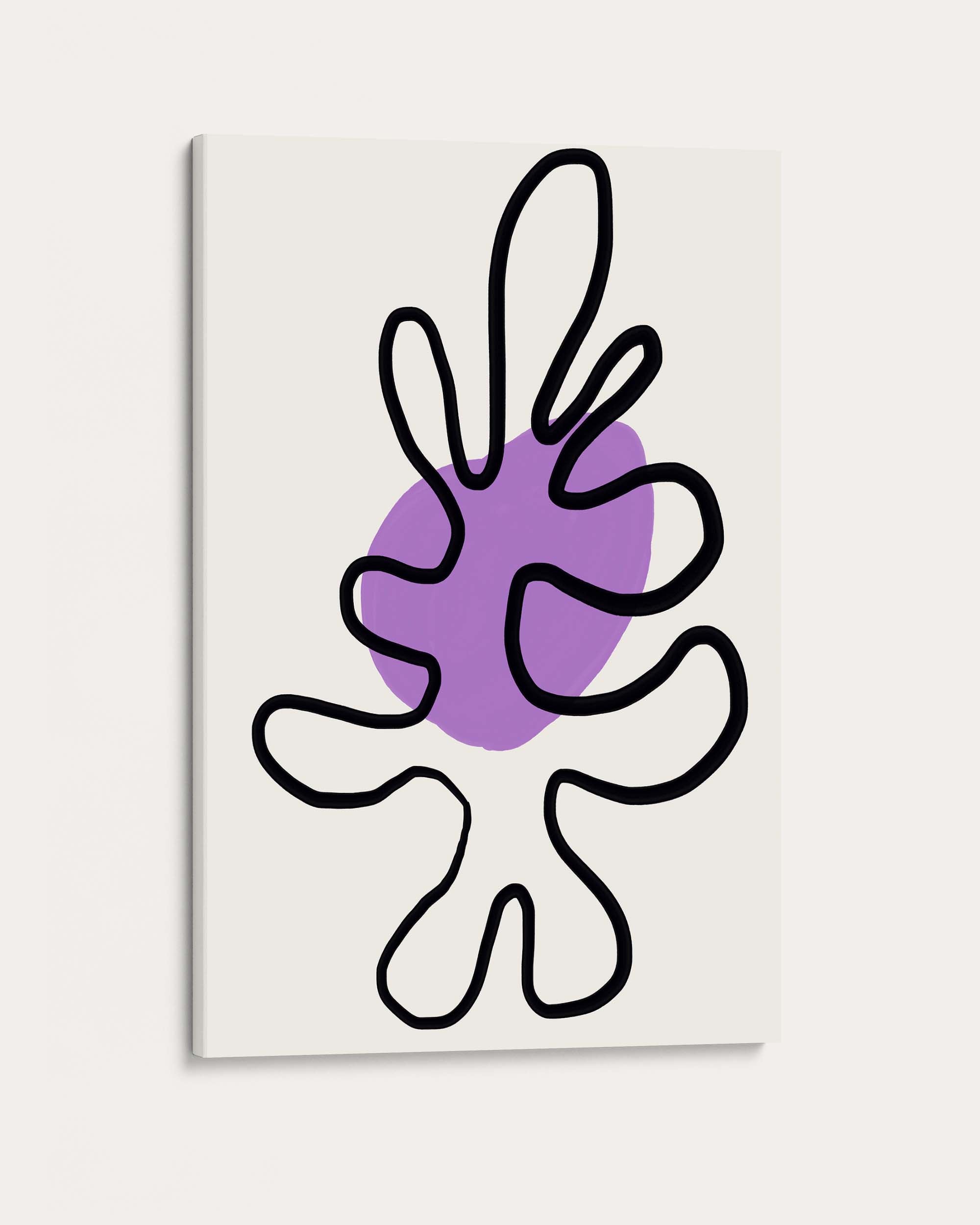 Abstract Shape Purple Wall Art