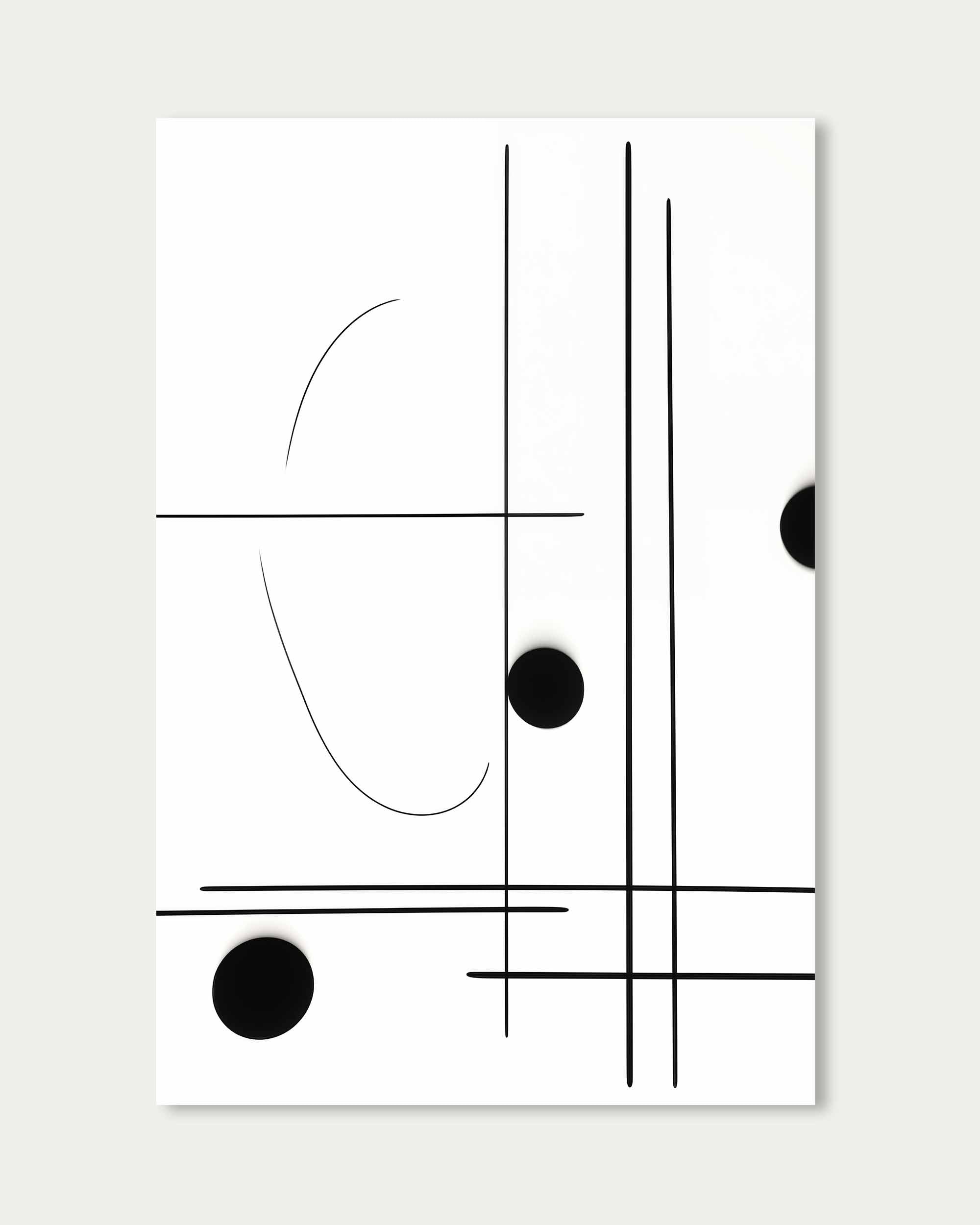 Straight Line Art Print