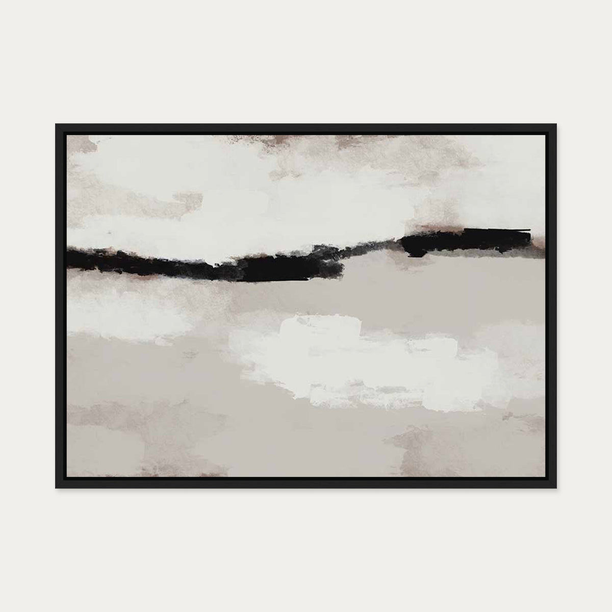 Misty Waters Canvas Art — 50 x 70 cm — Black Frame