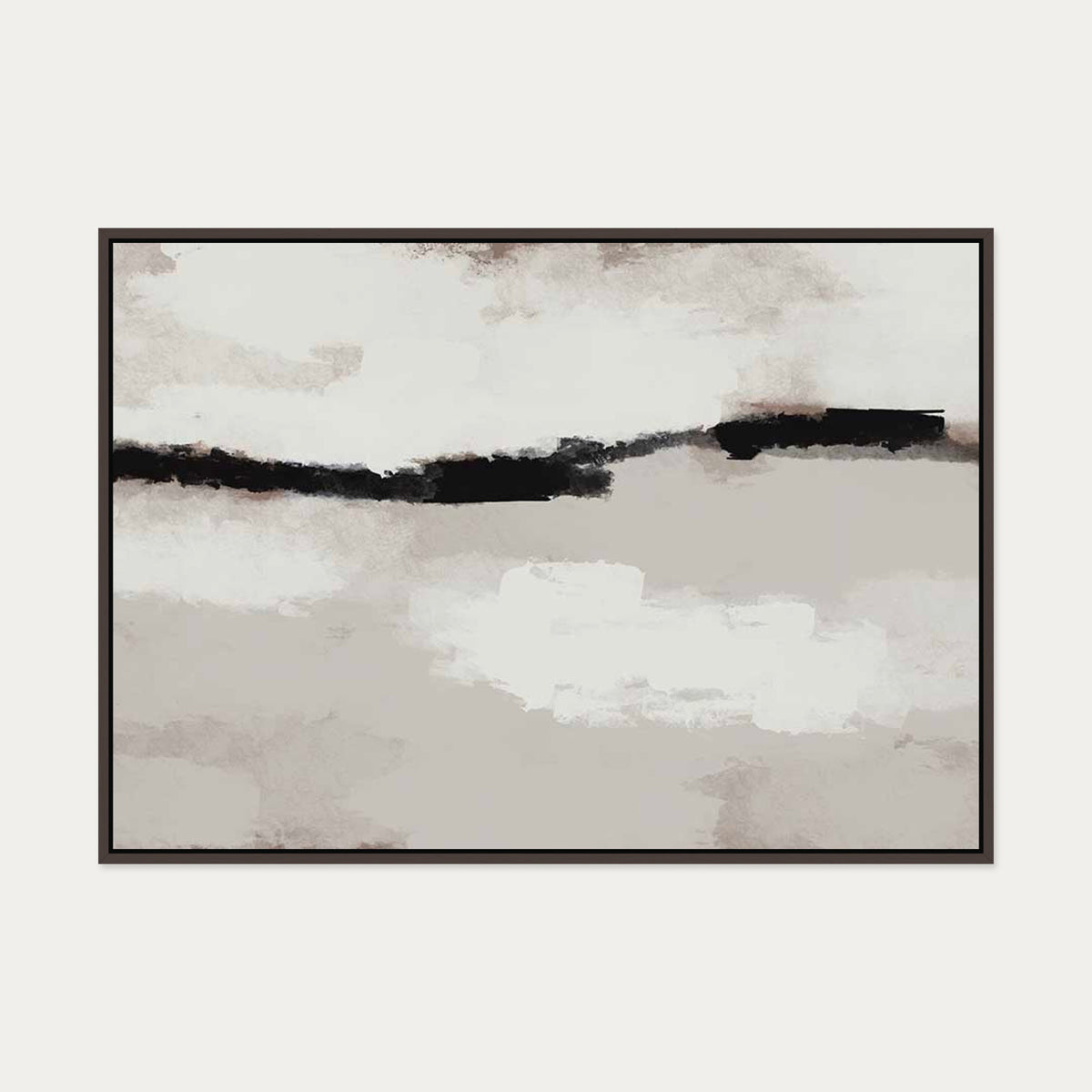 Misty Waters Canvas Art — 70 x 100 cm — Brown Frame