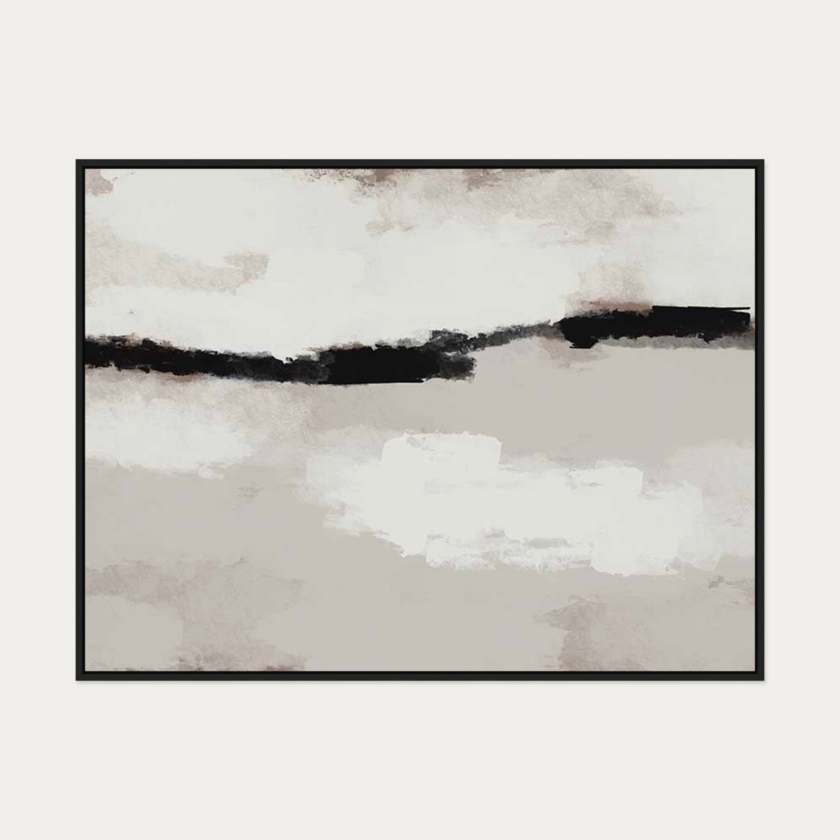 Misty Waters Canvas Art — 90 x 120 cm — Black Frame