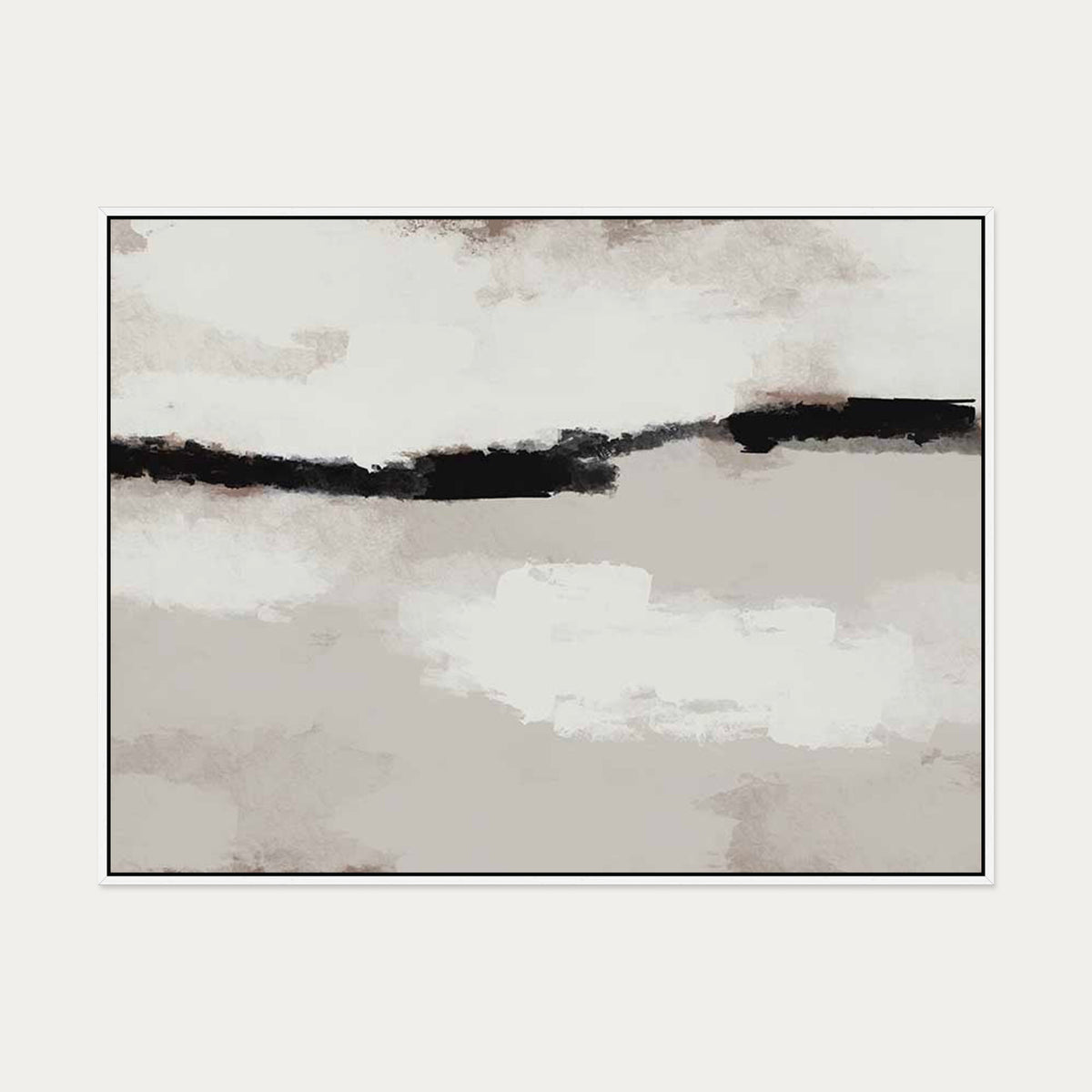 Misty Waters Canvas Art — 90 x 120 cm — White Frame