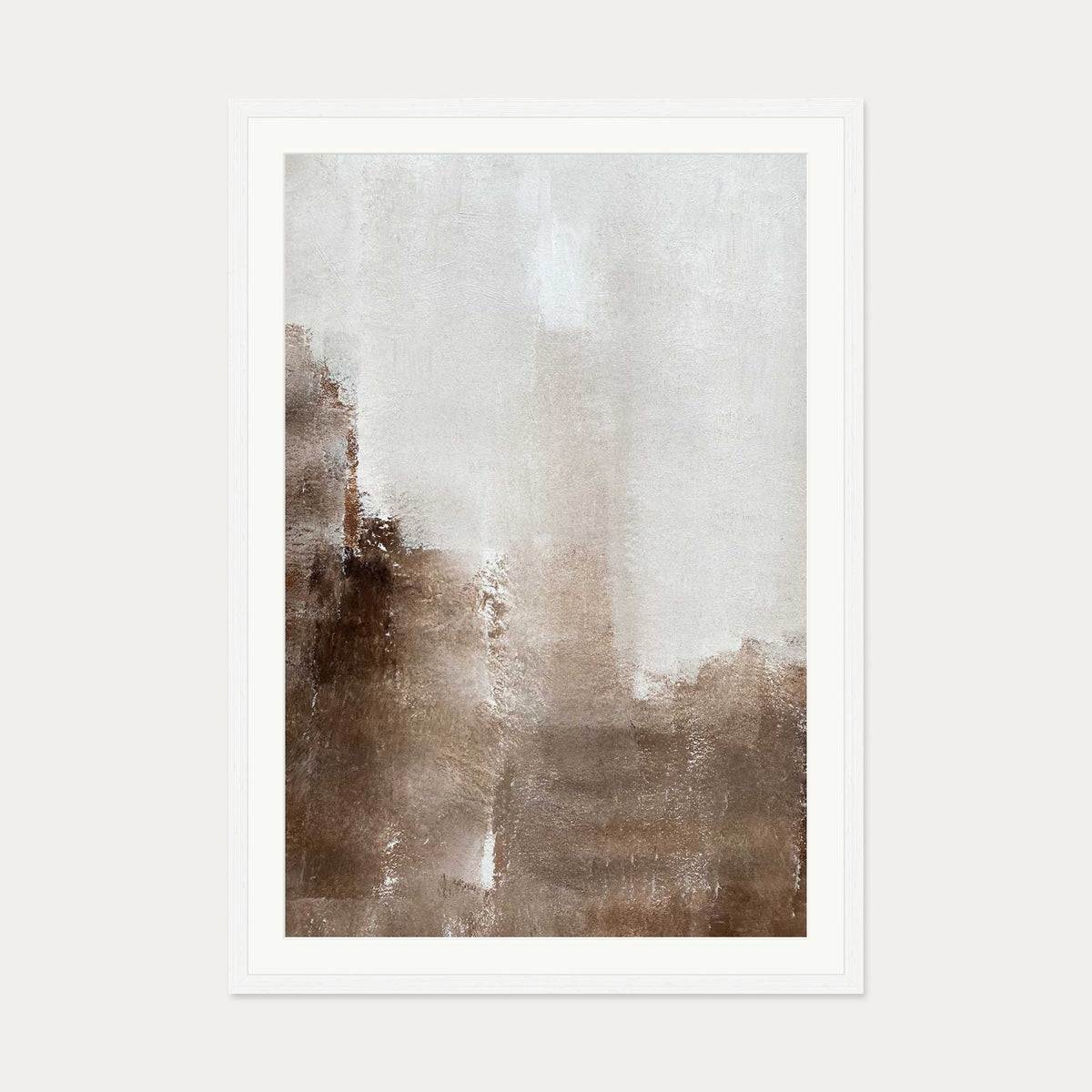Mocha Dreams Art Print — 70 x 100 cm — White Frame