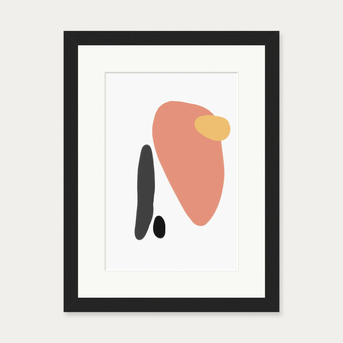 Modern Tribal Art Print — 30 x 40 cm — Black Frame
