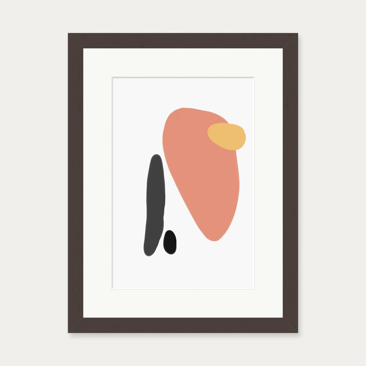 Modern Tribal Art Print — 30 x 40 cm — Brown Frame
