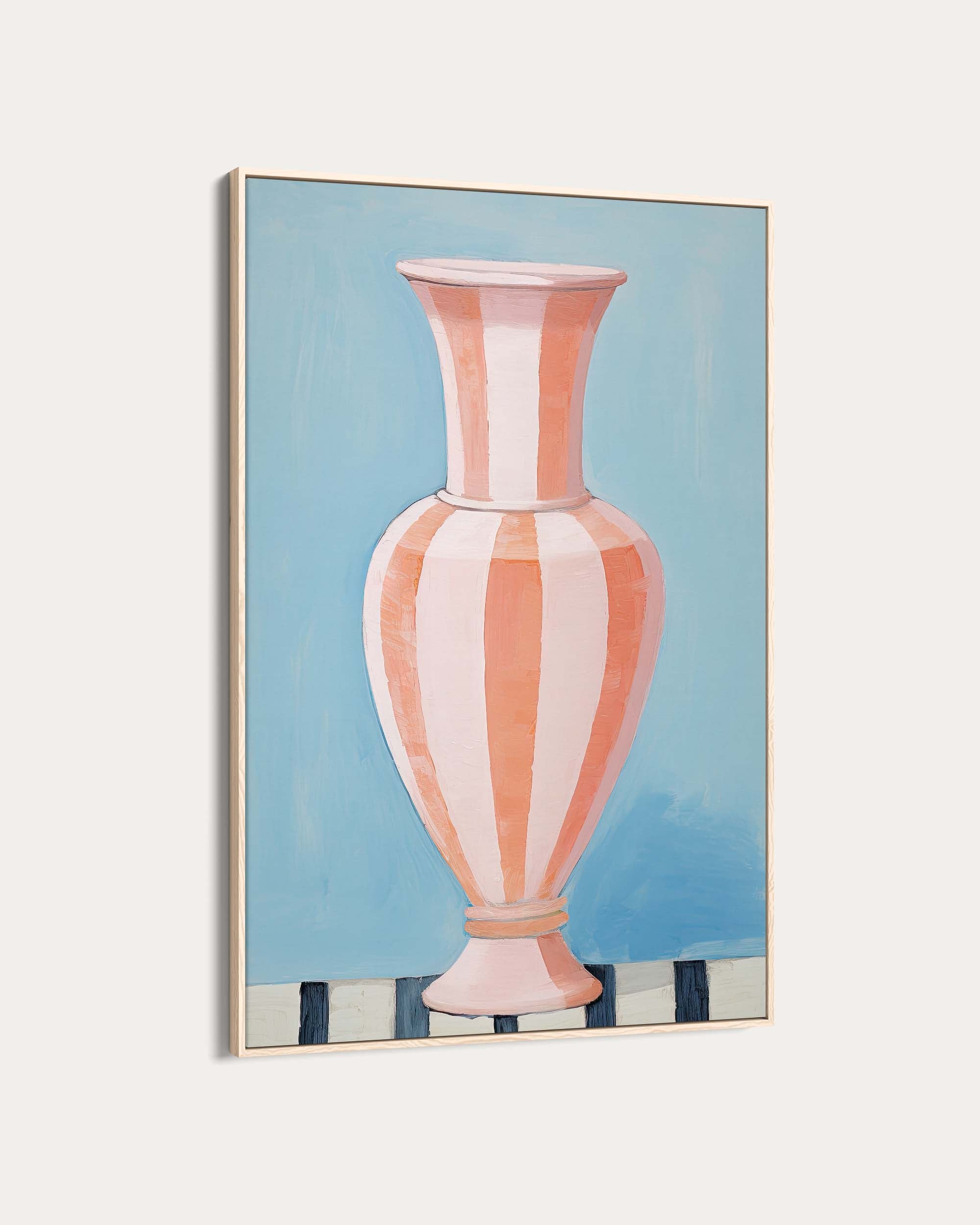 Stripy Vase Wall Art Print