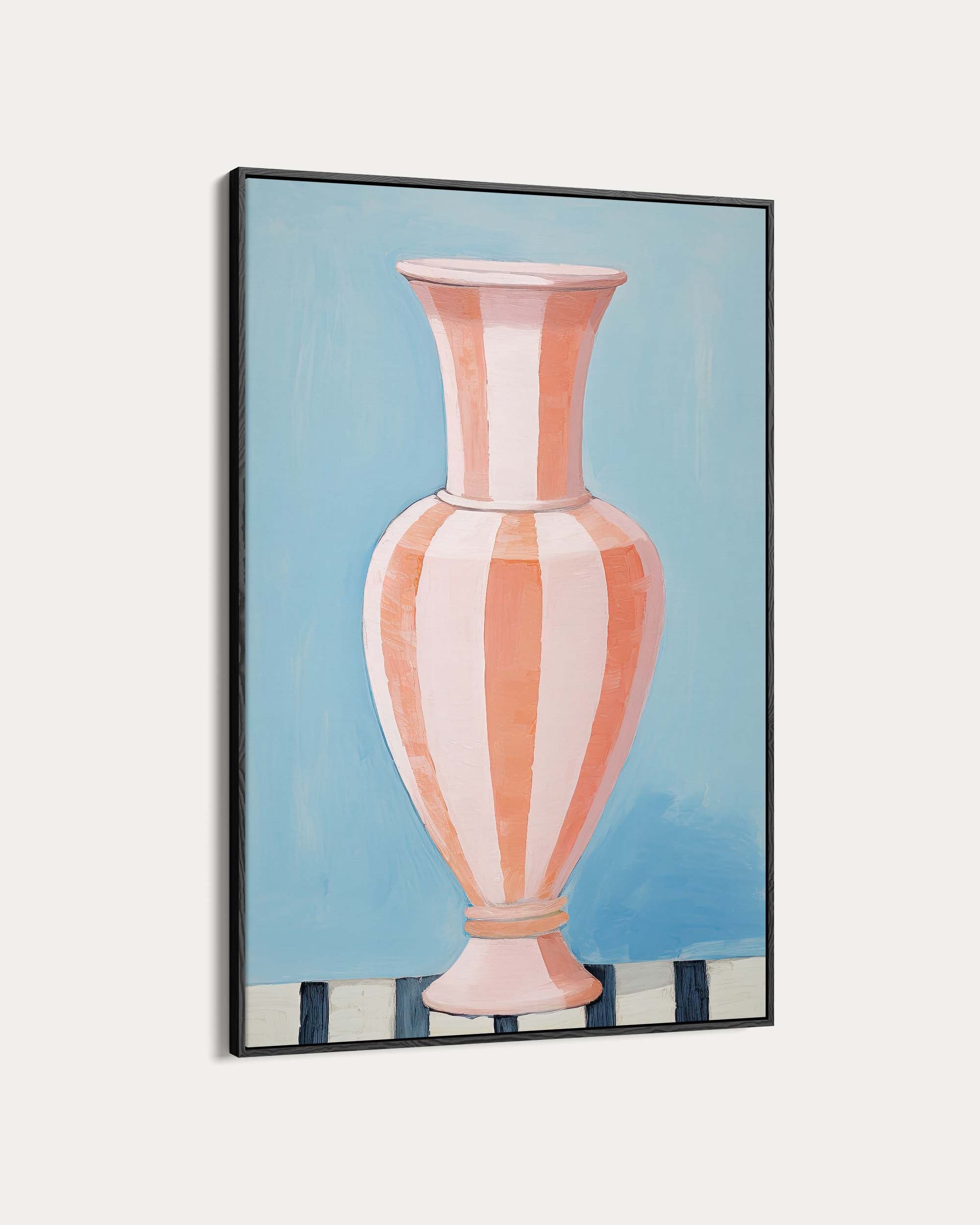 Stripy Vase Wall Art Print