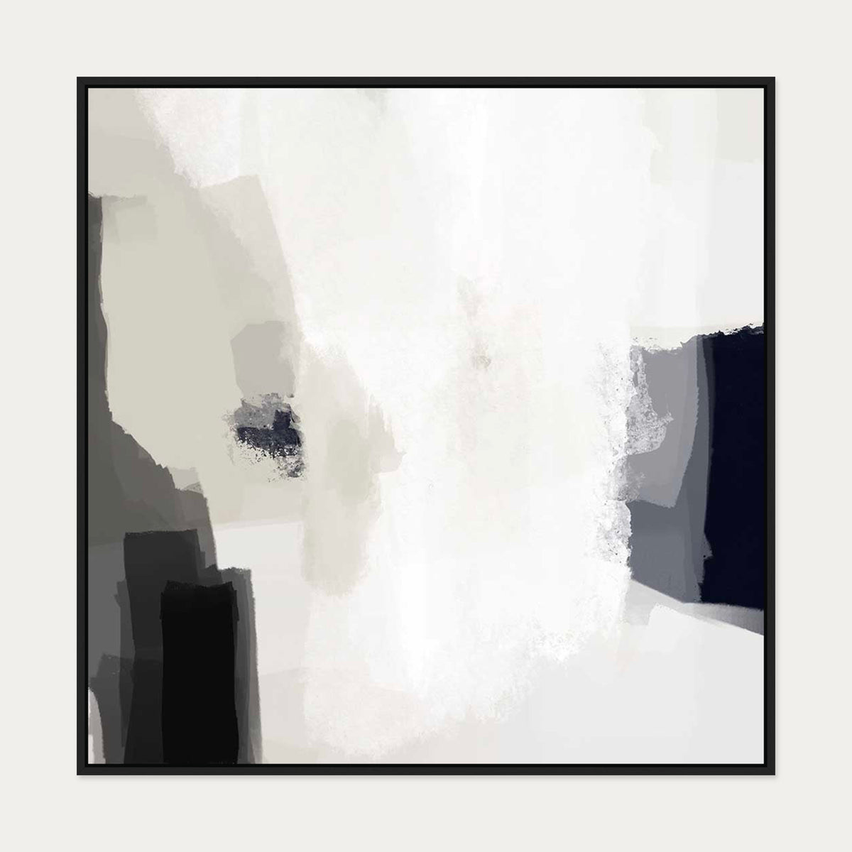Mono Expressions Canvas Art II — 100 x 100 cm — Black Frame