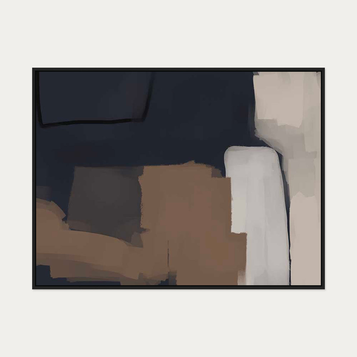 Mono Expressions Canvas Art — 90 x 120 cm — Black Frame