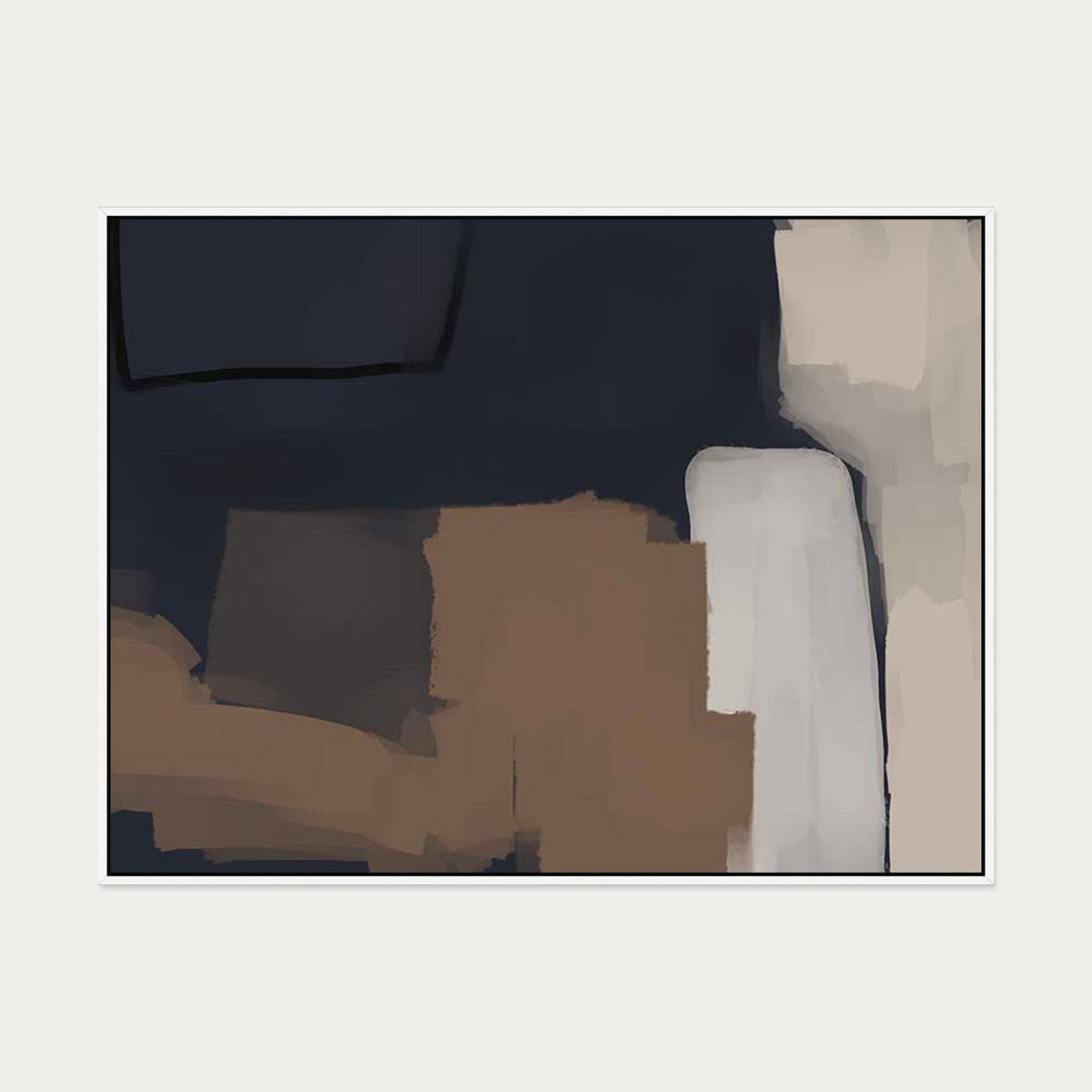 Mono Expressions Canvas Art — 90 x 120 cm — White Frame
