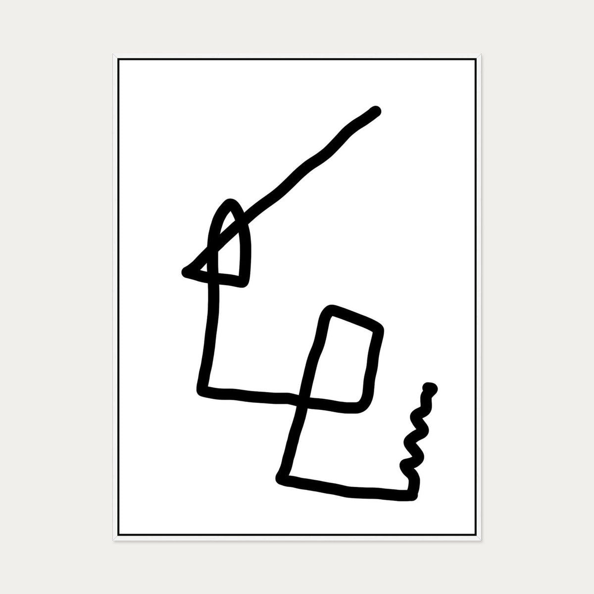 Monochrome Fold Canvas Art — 90 x 120 cm — White Frame