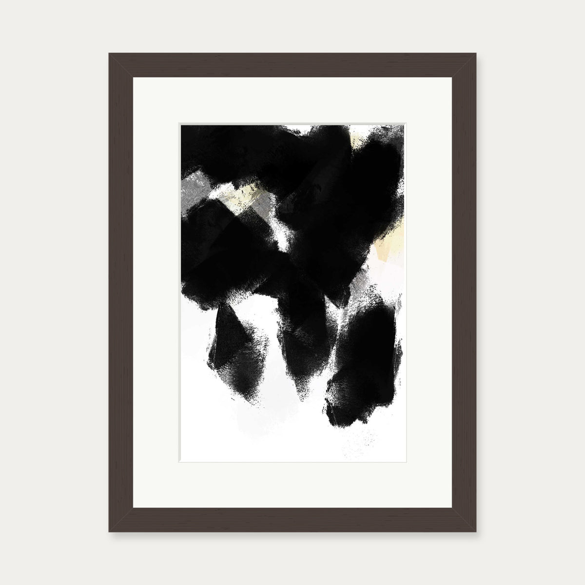 Monochrome Shades Art Print — 30 x 40 cm — Brown Frame