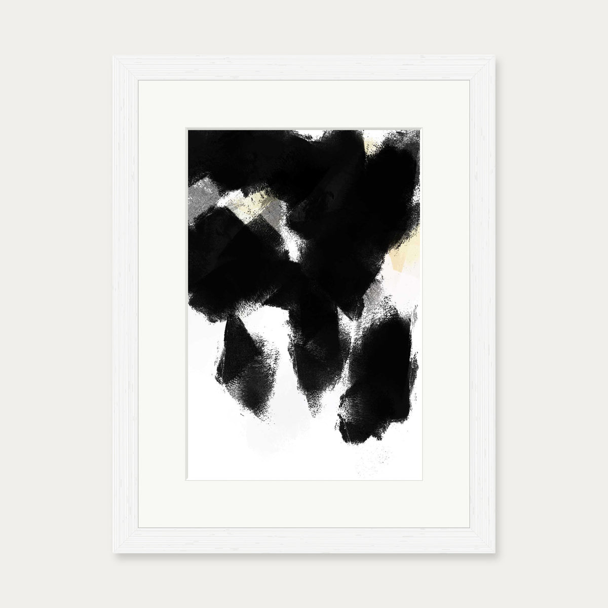 Monochrome Shades Art Print — 30 x 40 cm — White Frame