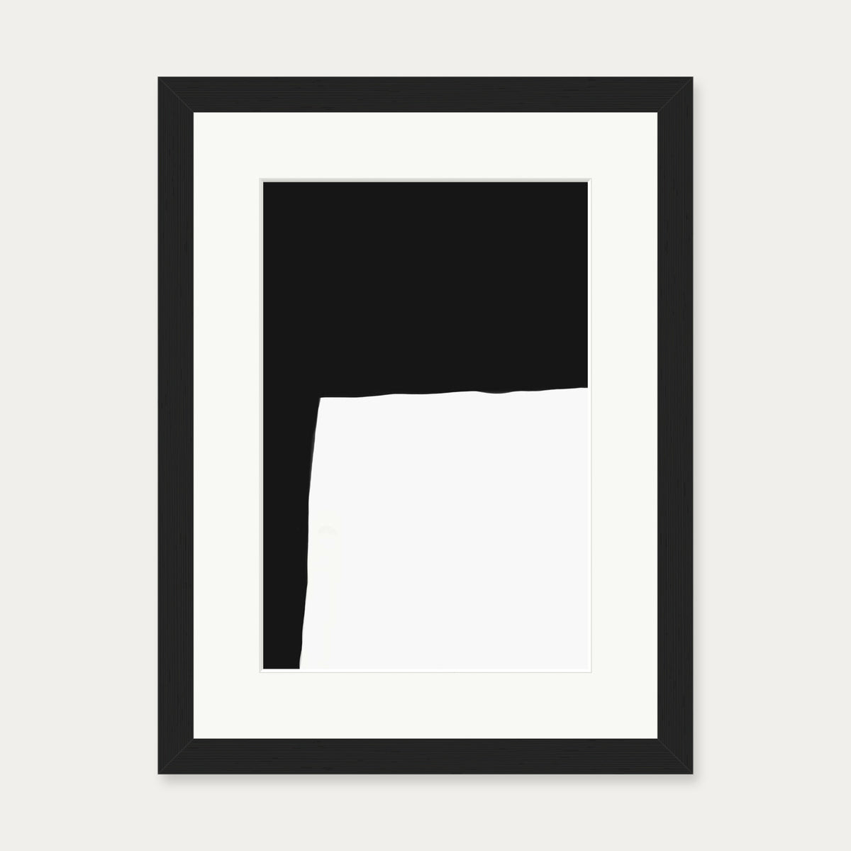 Monochrome Shape Art Print — 30 x 40 cm — Black Frame