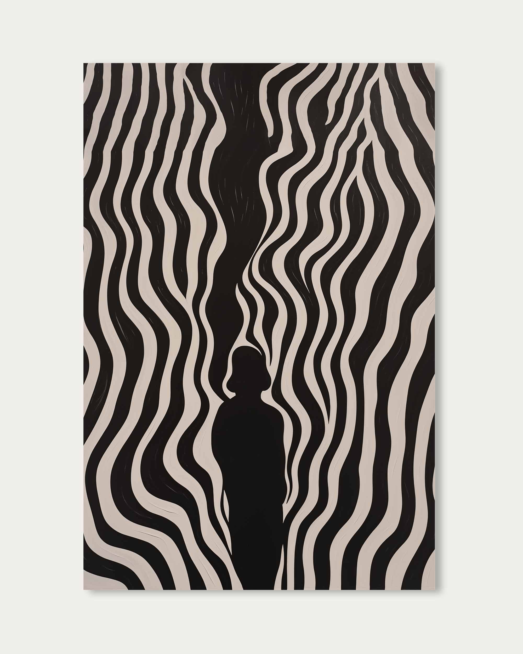 Monochrome Shadows V Art Print