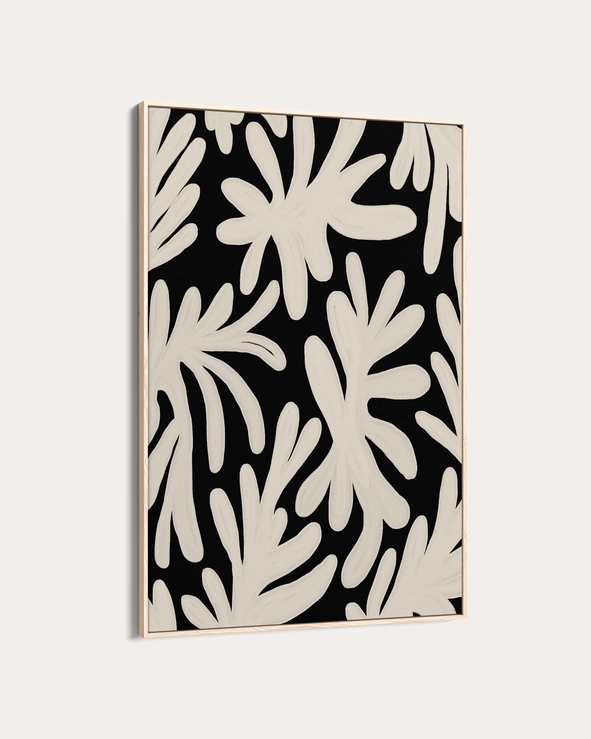 Black And White Floral Wall Art