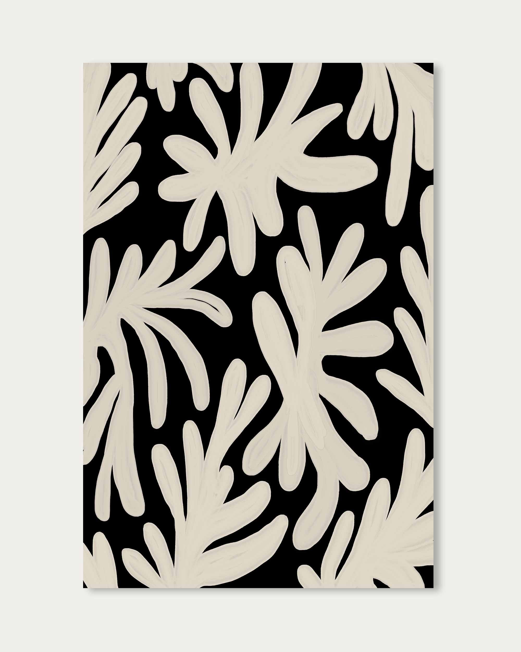 Black And White Floral Wall Art