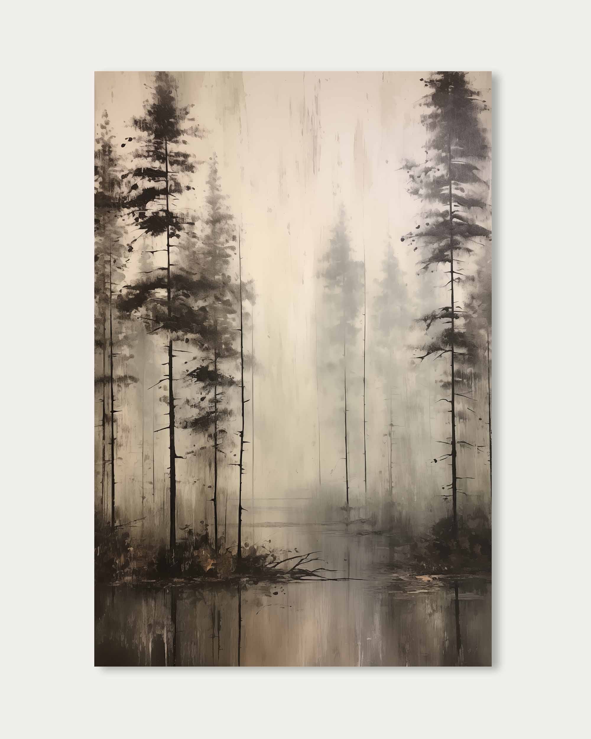 Foggy Lake Wall Art Print