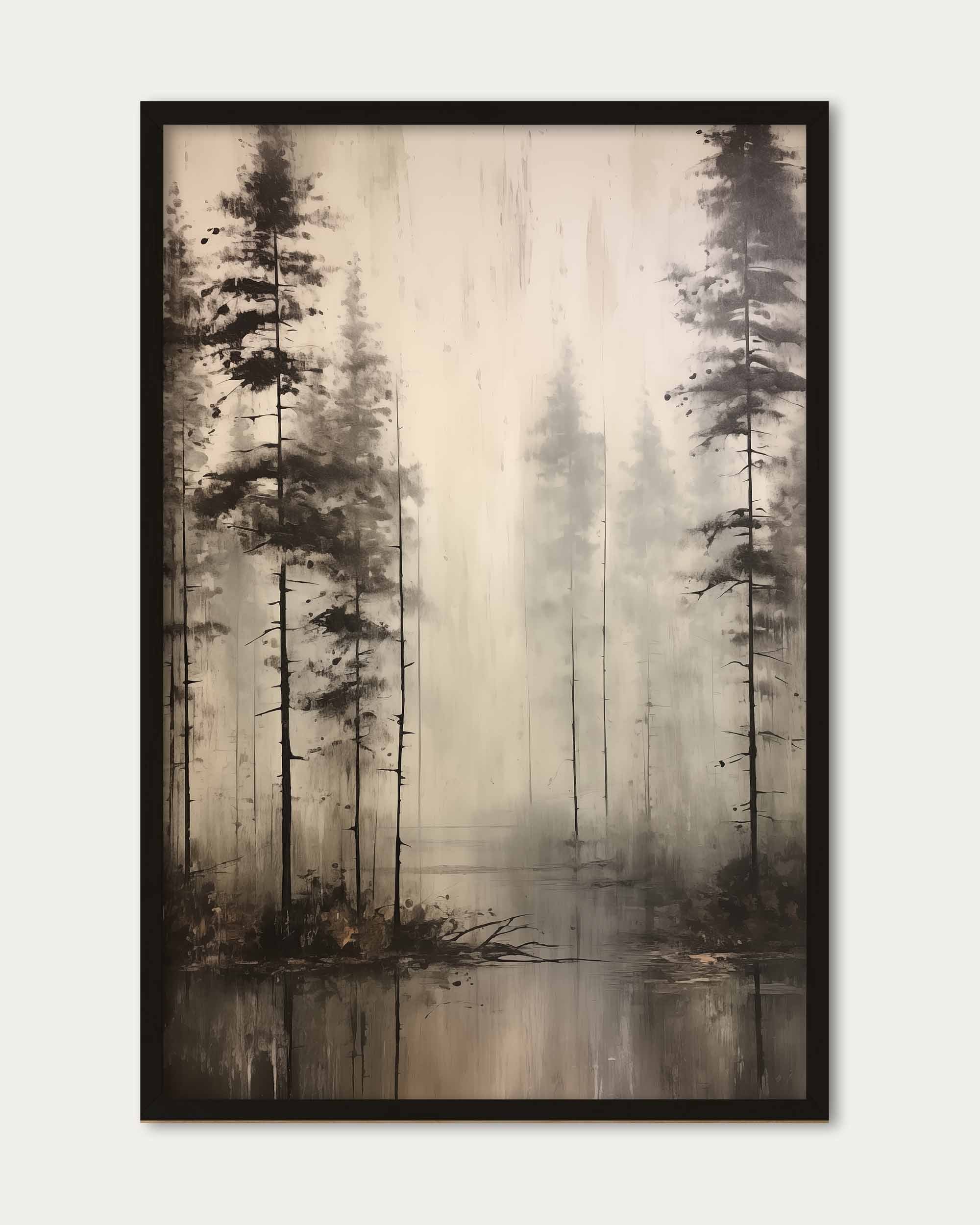 Foggy Lake Wall Art Print