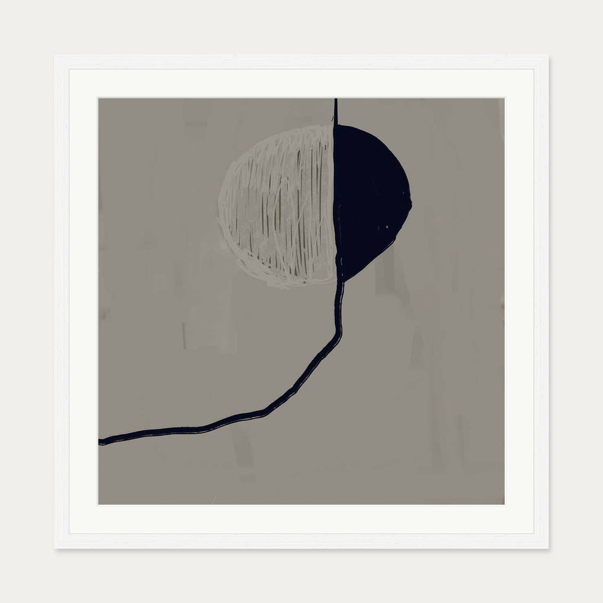 Moonlit Skies Art Print — 70 x 70 cm — White Frame